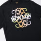 FLOCKY PRINT TEE BLACK【B252N0101102】