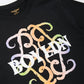 FLOCKY PRINT TEE BLACK【B252N0101102】