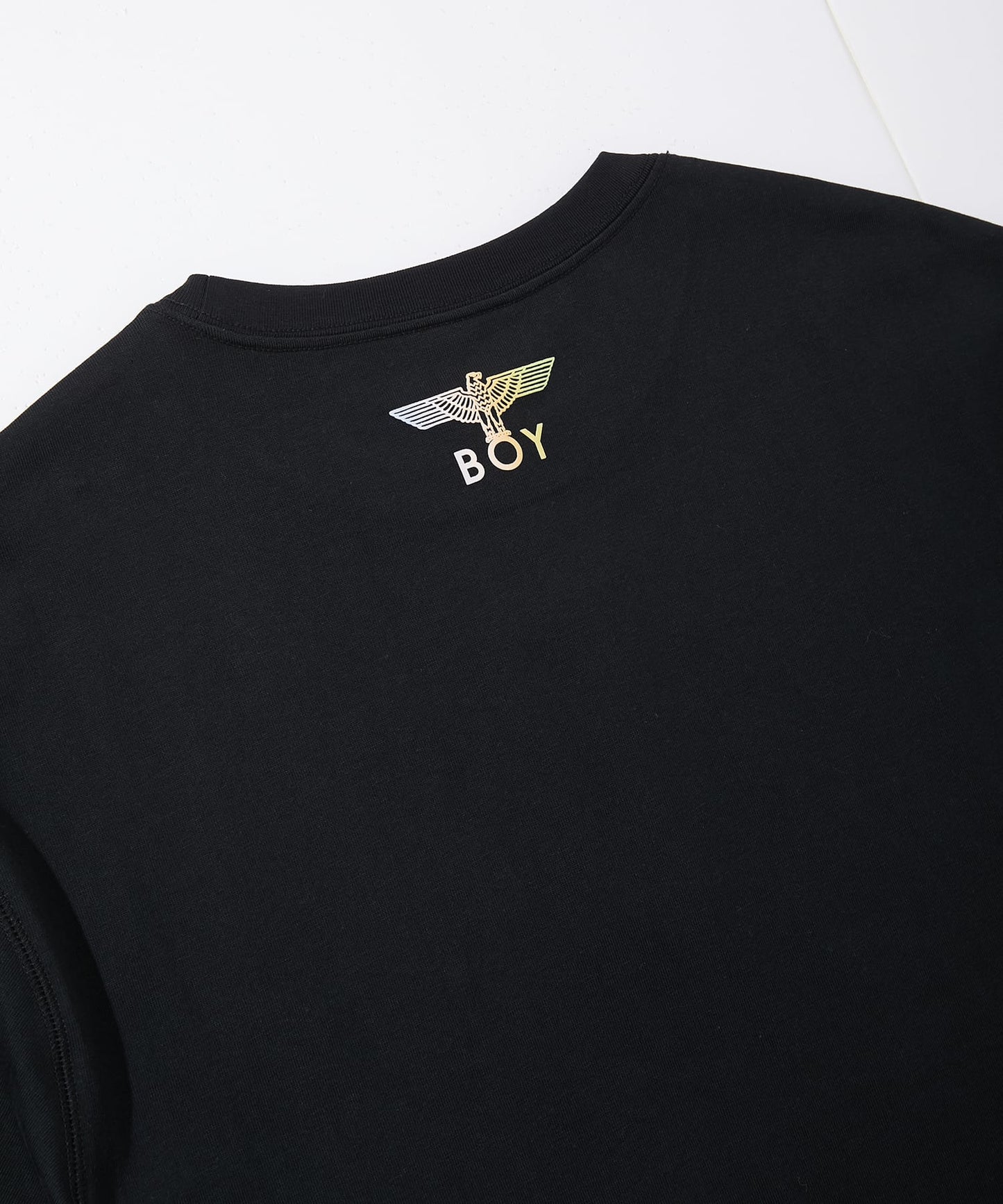 FLOCKY PRINT TEE BLACK【B252N0101102】