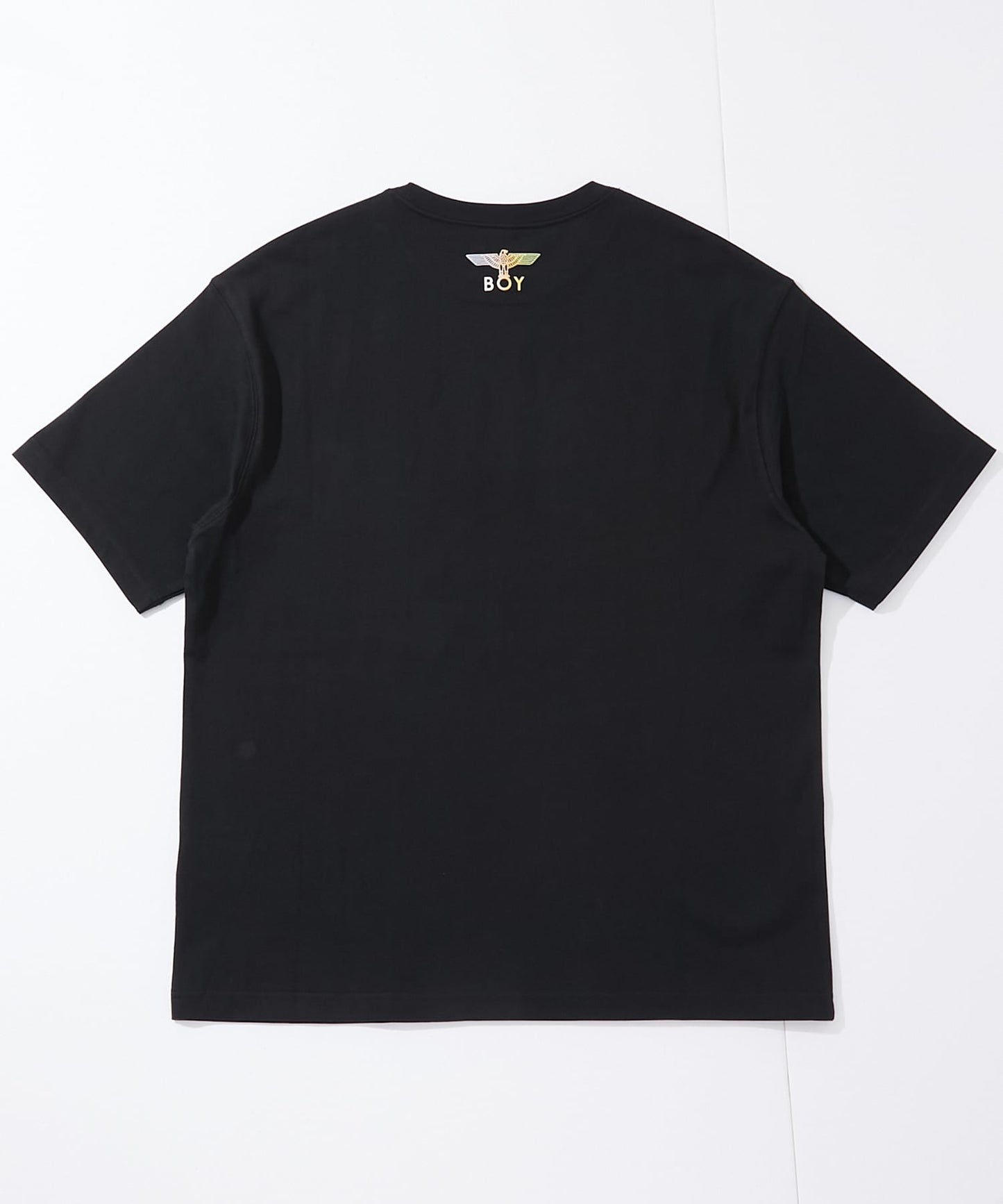 FLOCKY PRINT TEE BLACK【B252N0101102】