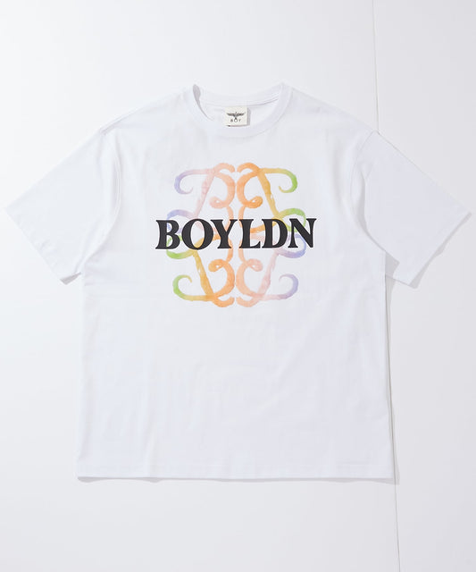FLOCKY PRINT TEE WHITE【B252N0101101】