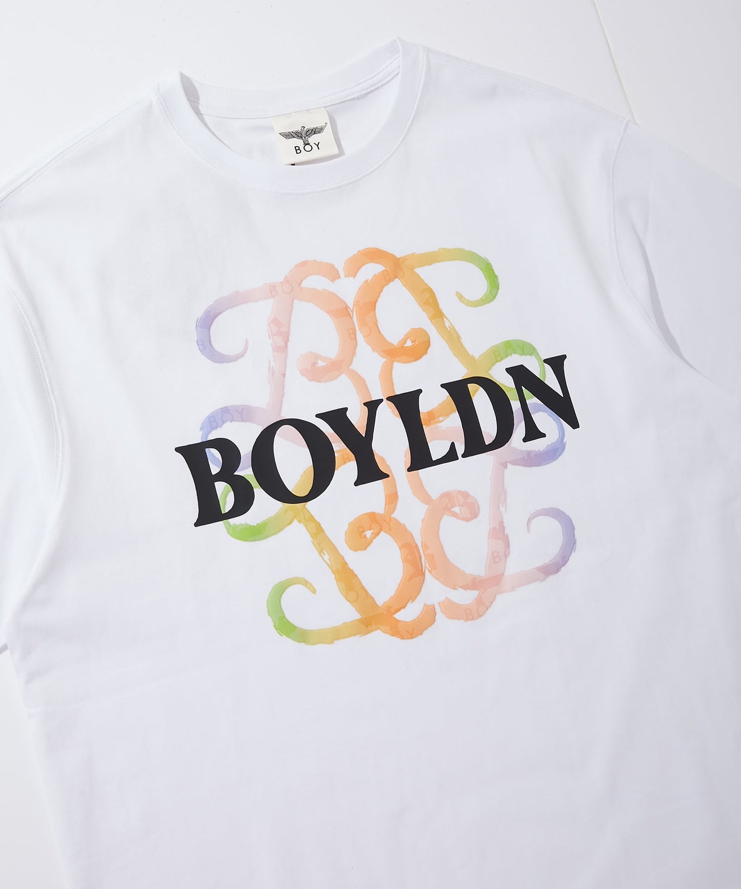 FLOCKY PRINT TEE WHITE【B252N0101101】