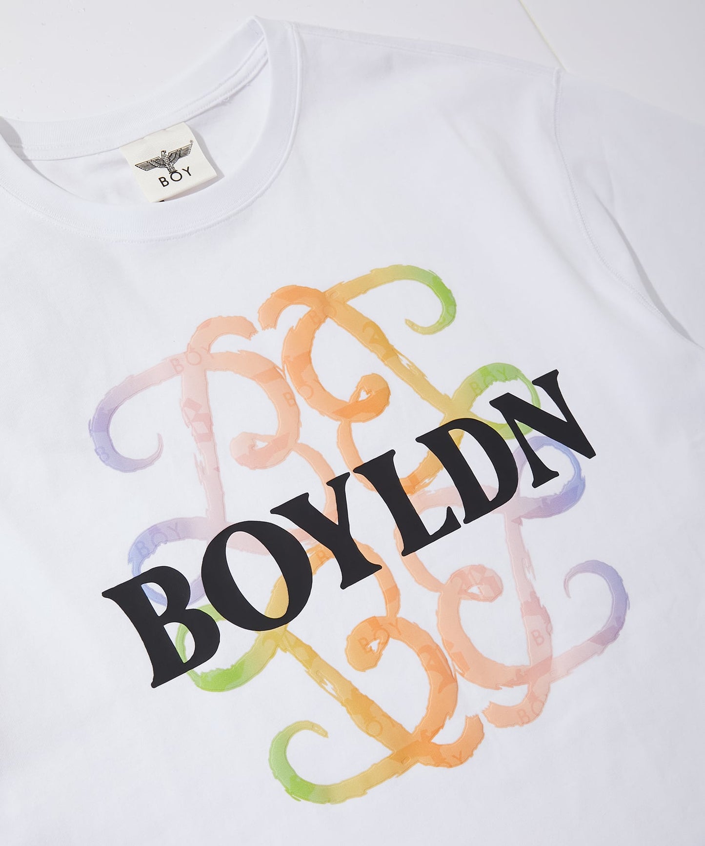 FLOCKY PRINT TEE WHITE【B252N0101101】