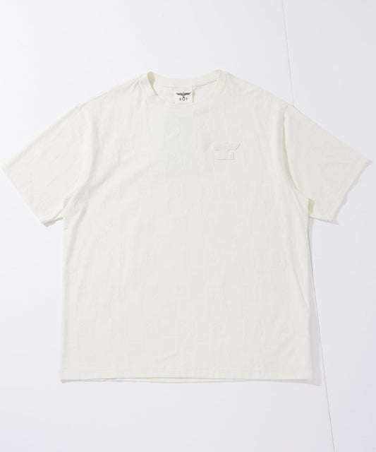 JACQUARD TEE WHITE【B251N0100501】