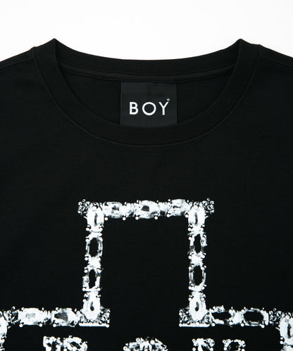 BOY CROSS MOTIFSLEEVELESS SHIRT BLACK【B232N0270102】
