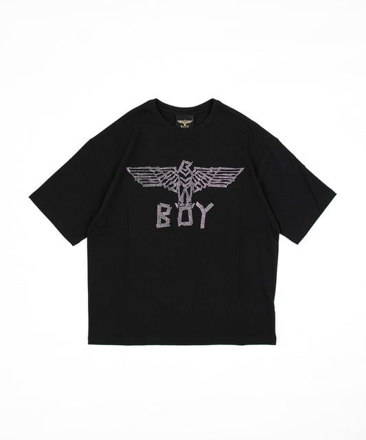 RHINESTONE BOY EAGLE TEE BLACK 【B221N0101902】