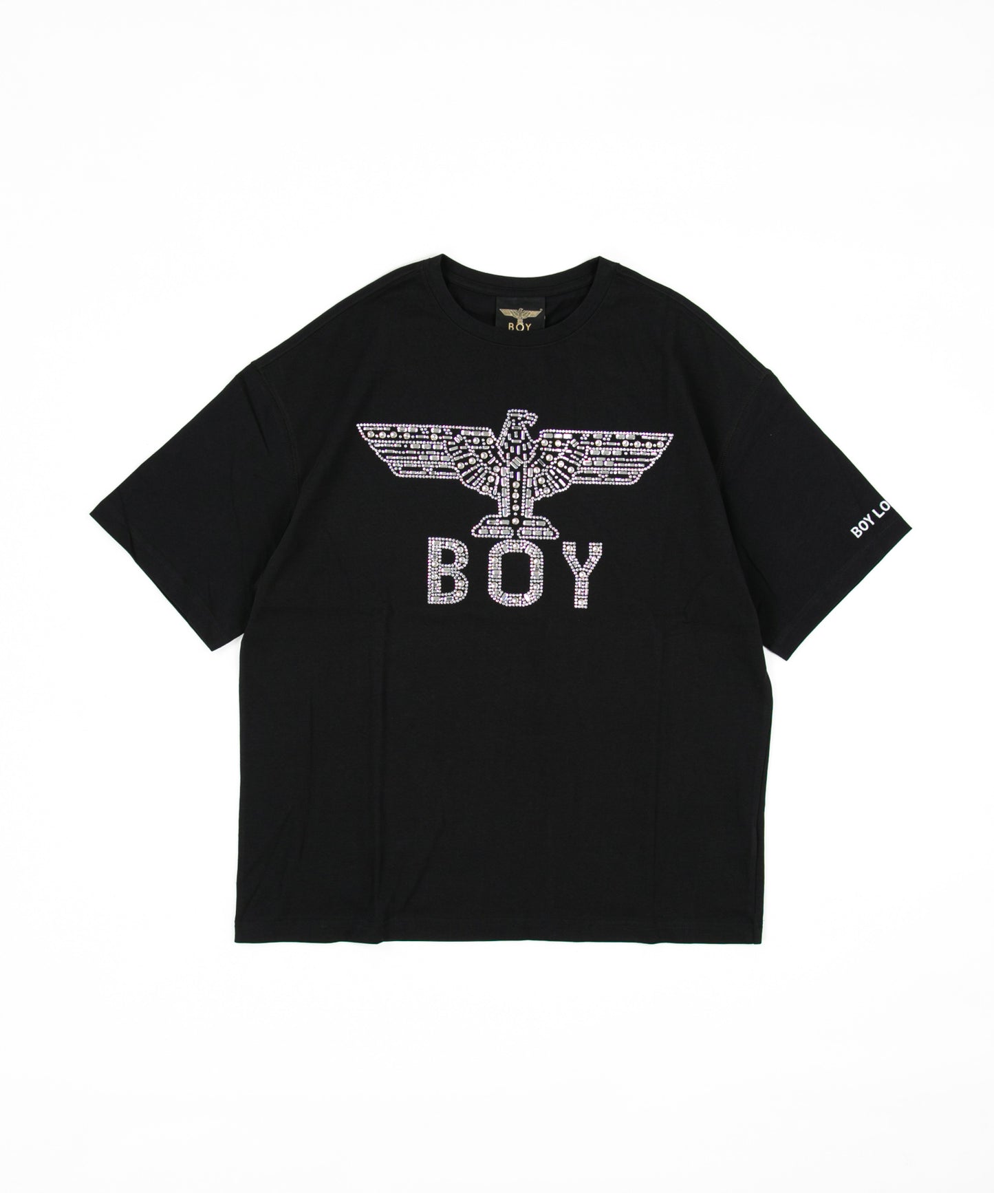 CRYSTAL EAGLE T-SHIRTS BLACK【B221N0101802】
