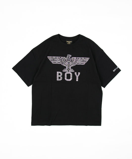 CRYSTAL EAGLE T-SHIRTS BLACK【B221N0101802】