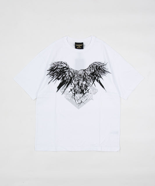 RHINESTONE BIG EAGLE T-SHIRTS WHITE 【B222N0103501】