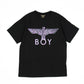 GLITTER&METALIC EAGLE WING T-SHIRTS BLACK【B222N0101802】
