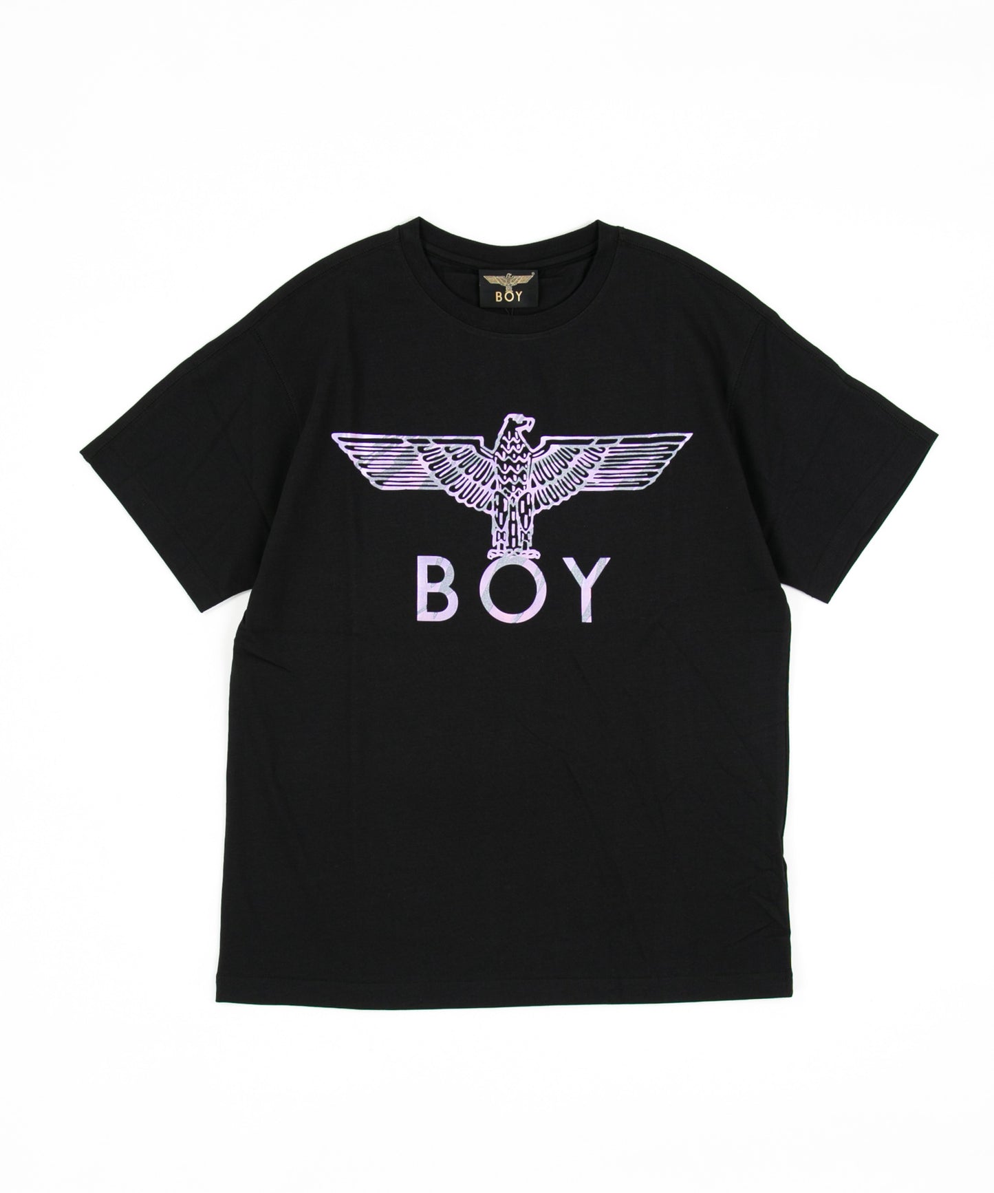 GLITTER&METALIC EAGLE WING T-SHIRTS BLACK【B222N0101802】
