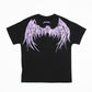 GLITTER&METALIC EAGLE WING T-SHIRTS BLACK【B222N0101802】