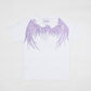 GLITTER&METALIC EAGLE WING T-SHIRTS WHITE【B222N0101801】