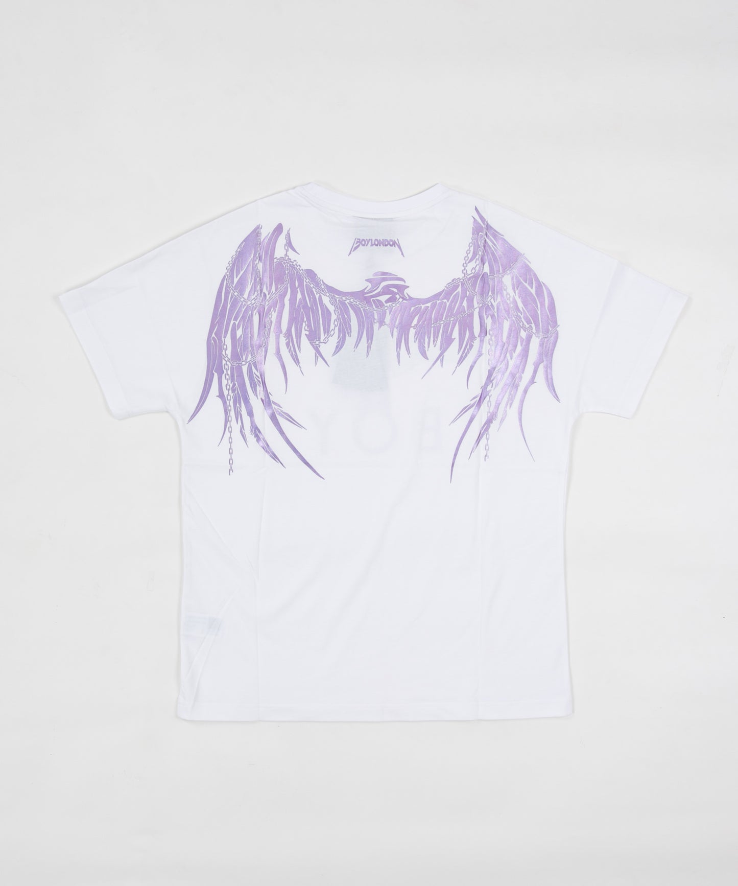 GLITTER&METALIC EAGLE WING T-SHIRTS WHITE【B222N0101801】