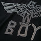 RHINESTONE BOY EAGLE TEE BLACK 【B221N0101902】