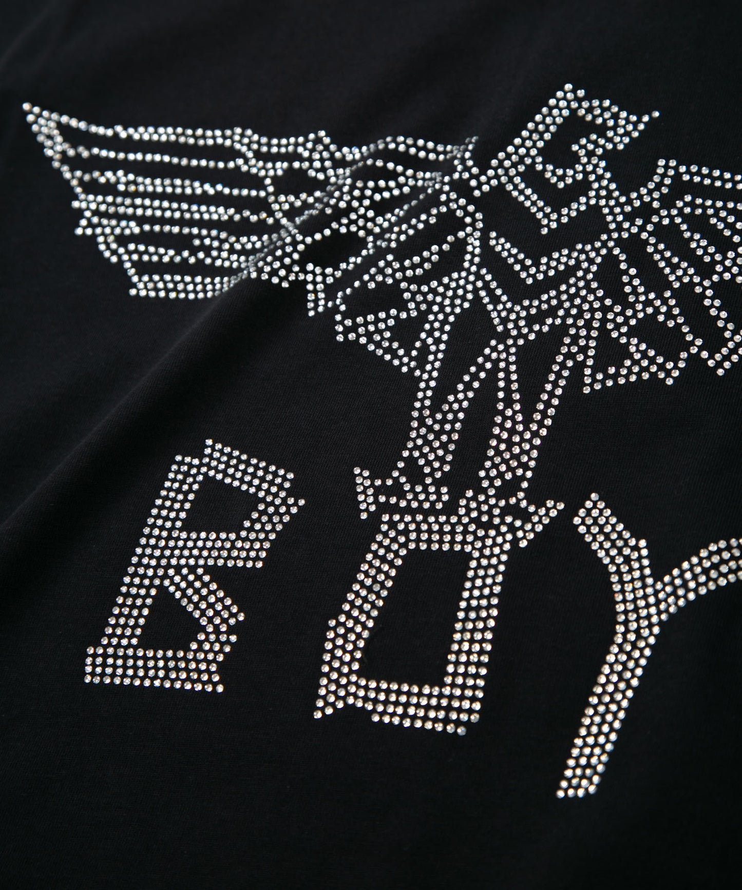 RHINESTONE BOY EAGLE TEE BLACK 【B221N0101902】