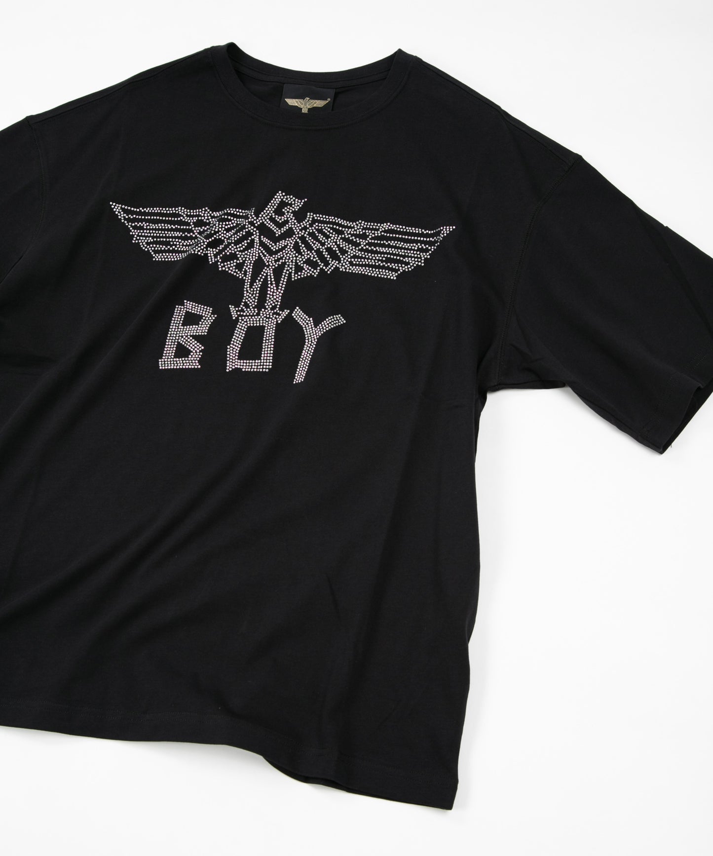 RHINESTONE BOY EAGLE TEE BLACK 【B221N0101902】