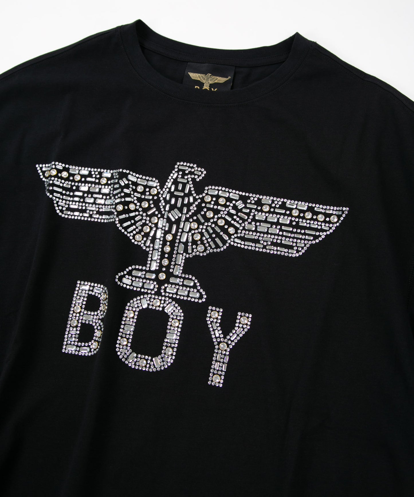 CRYSTAL EAGLE T-SHIRTS BLACK【B221N0101802】