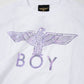 GLITTER&METALIC EAGLE WING T-SHIRTS WHITE【B222N0101801】