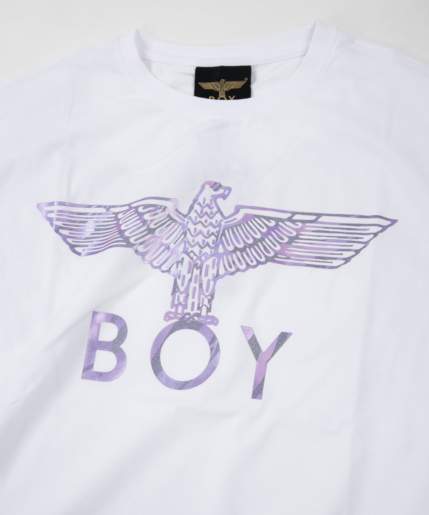 GLITTER&METALIC EAGLE WING T-SHIRTS WHITE【B222N0101801】