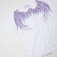 GLITTER&METALIC EAGLE WING T-SHIRTS WHITE【B222N0101801】