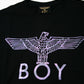 GLITTER&METALIC EAGLE WING T-SHIRTS BLACK【B222N0101802】
