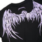 GLITTER&METALIC EAGLE WING T-SHIRTS BLACK【B222N0101802】