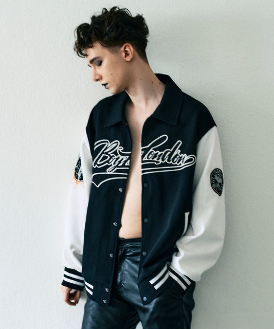 JERSEY STADIUM JACKET BLACK【B231N1270402】