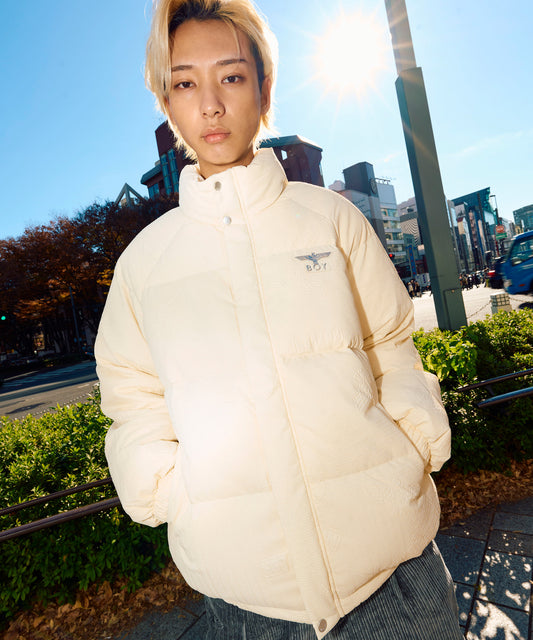 BOY LOGO EMBOSSING DOWN BLOUSON WHITE【B233N2801131】