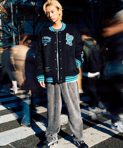Love never ends BOY LOGO STADIUM JUMPER BLACK【B233N2901202】