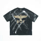 BRUSH PAINTED EAGLE TEE BLACK 【B221N0104302】