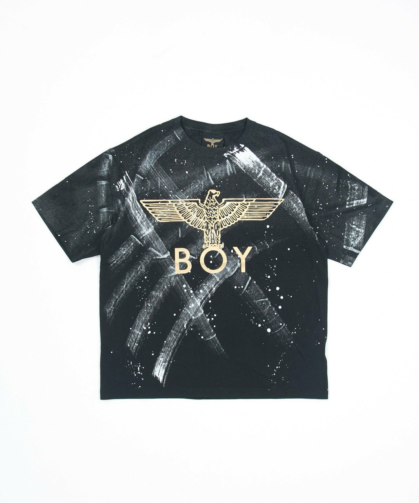 BRUSH PAINTED EAGLE TEE BLACK 【B221N0104302】