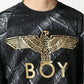 BRUSH PAINTED EAGLE TEE BLACK 【B221N0104302】