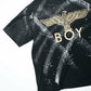 BRUSH PAINTED EAGLE TEE BLACK 【B221N0104302】