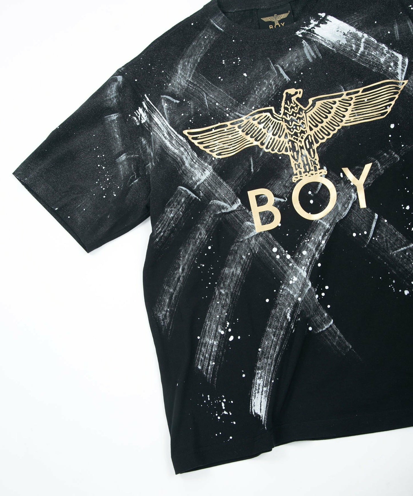 BRUSH PAINTED EAGLE TEE BLACK 【B221N0104302】