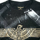 BRUSH PAINTED EAGLE TEE BLACK 【B221N0104302】