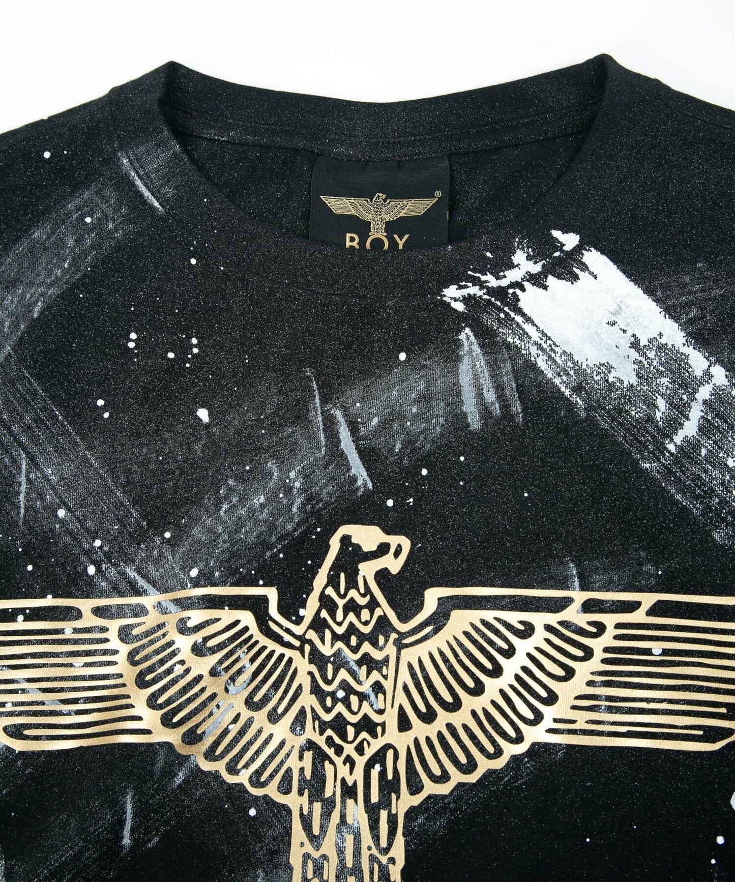 BRUSH PAINTED EAGLE TEE BLACK 【B221N0104302】