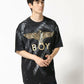 BRUSH PAINTED EAGLE TEE BLACK 【B221N0104302】