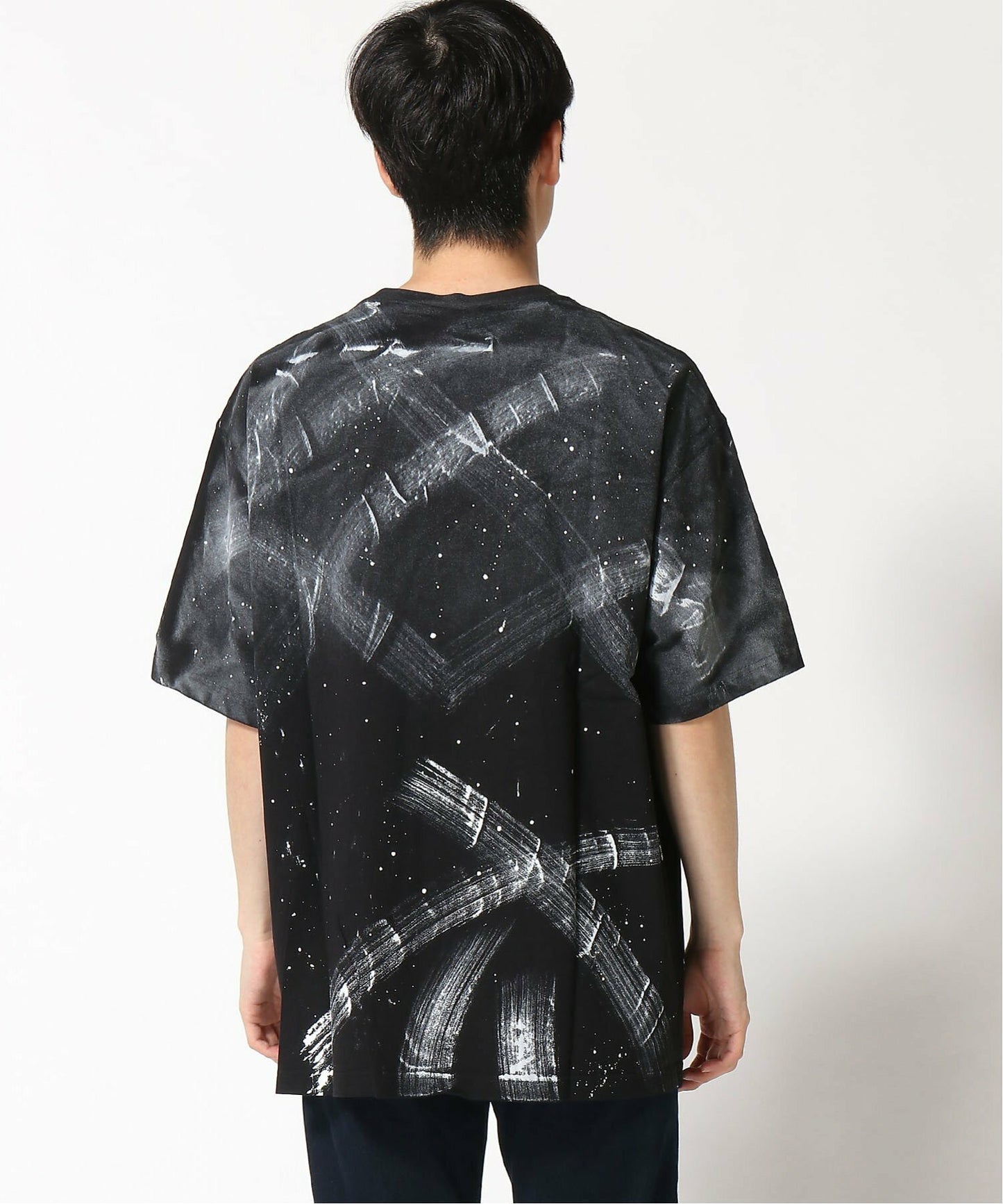 BRUSH PAINTED EAGLE TEE BLACK 【B221N0104302】