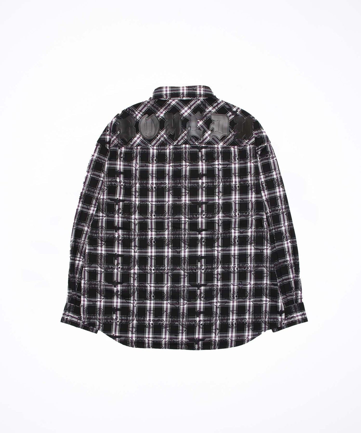 PAISLEY×CHECK SHIRT BLACK【B223N2100402】