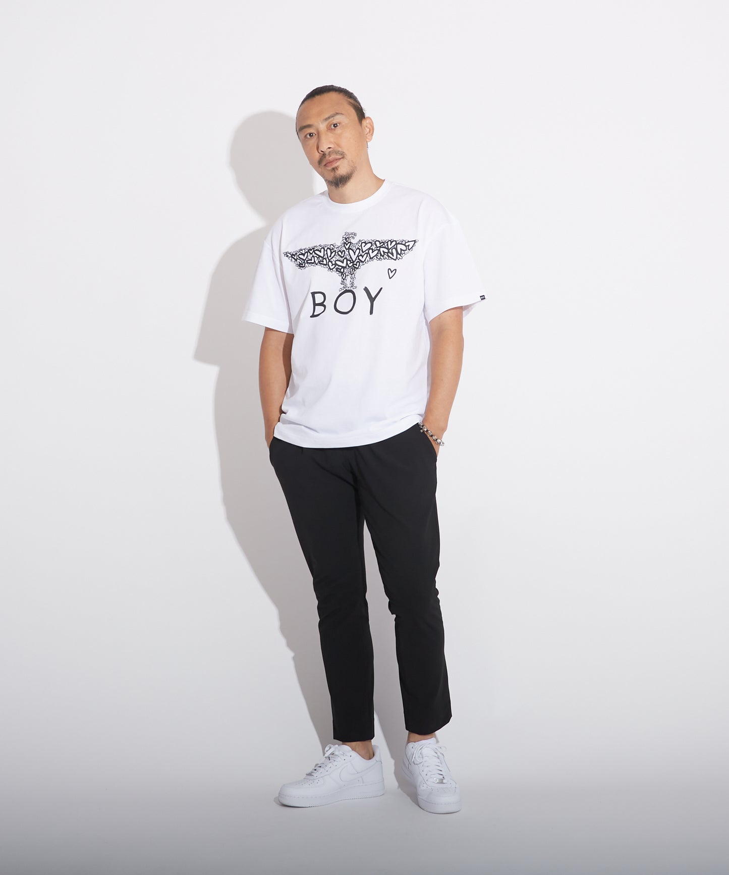 HEART EAGLE TEE WHITE【B223N0160101】