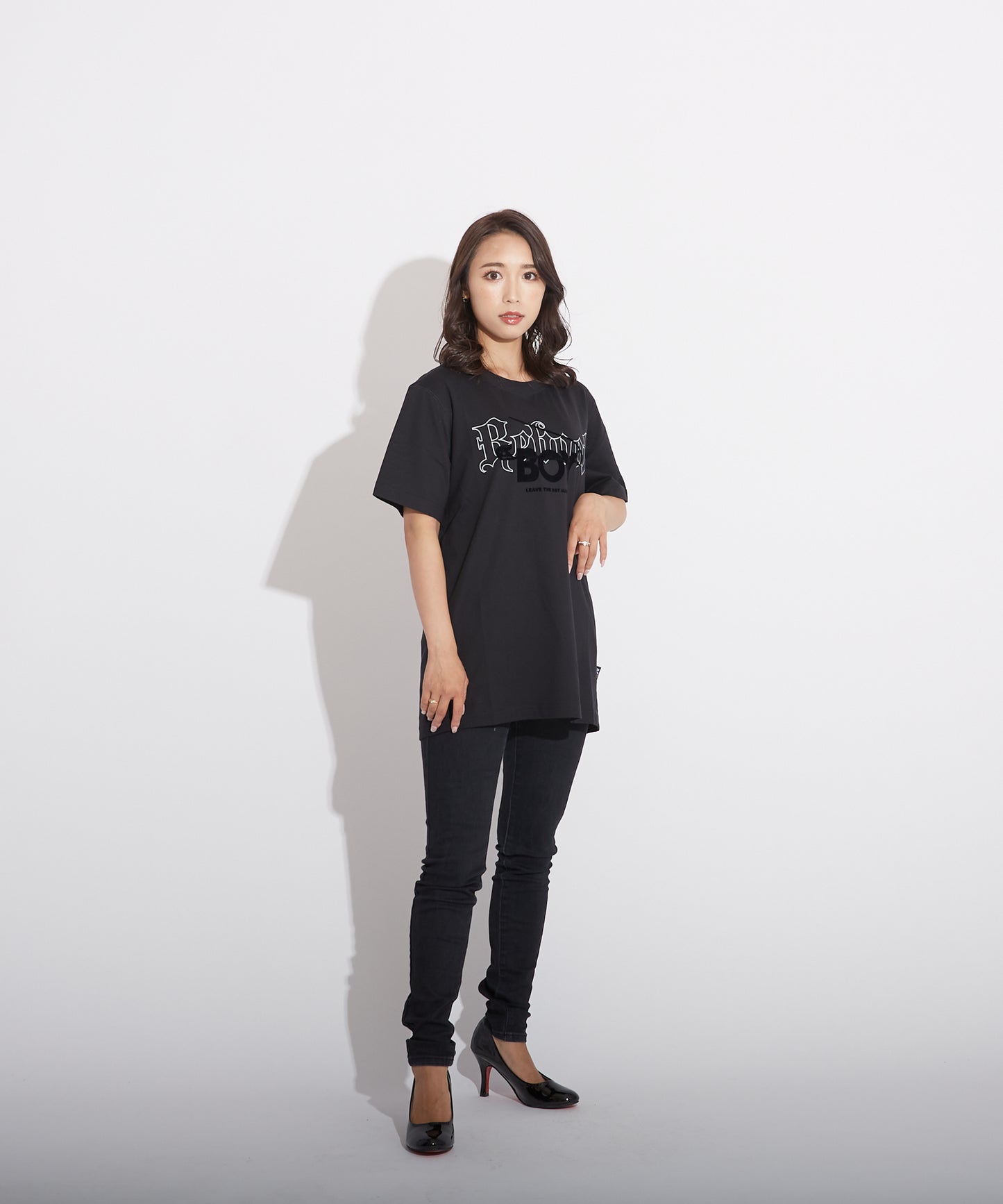 BOY SAFETY PIN TEE BLACK【B223M0170502】