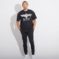 HEART EAGLE TEE BLACK【B223N0160102】