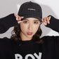 BOY LOGO PATTERNED CAP BLACK【B223N9000402】