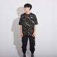 GOLDEN CRACKED PRINT TEE BLACK【B223N0100802】