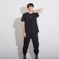 METALLIC BACK PRINT TEE BLACK【B223N0100402】