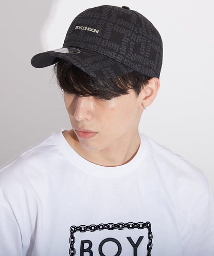 BOY LOGO PATTERNED CAP BLACK【B223N9000402】