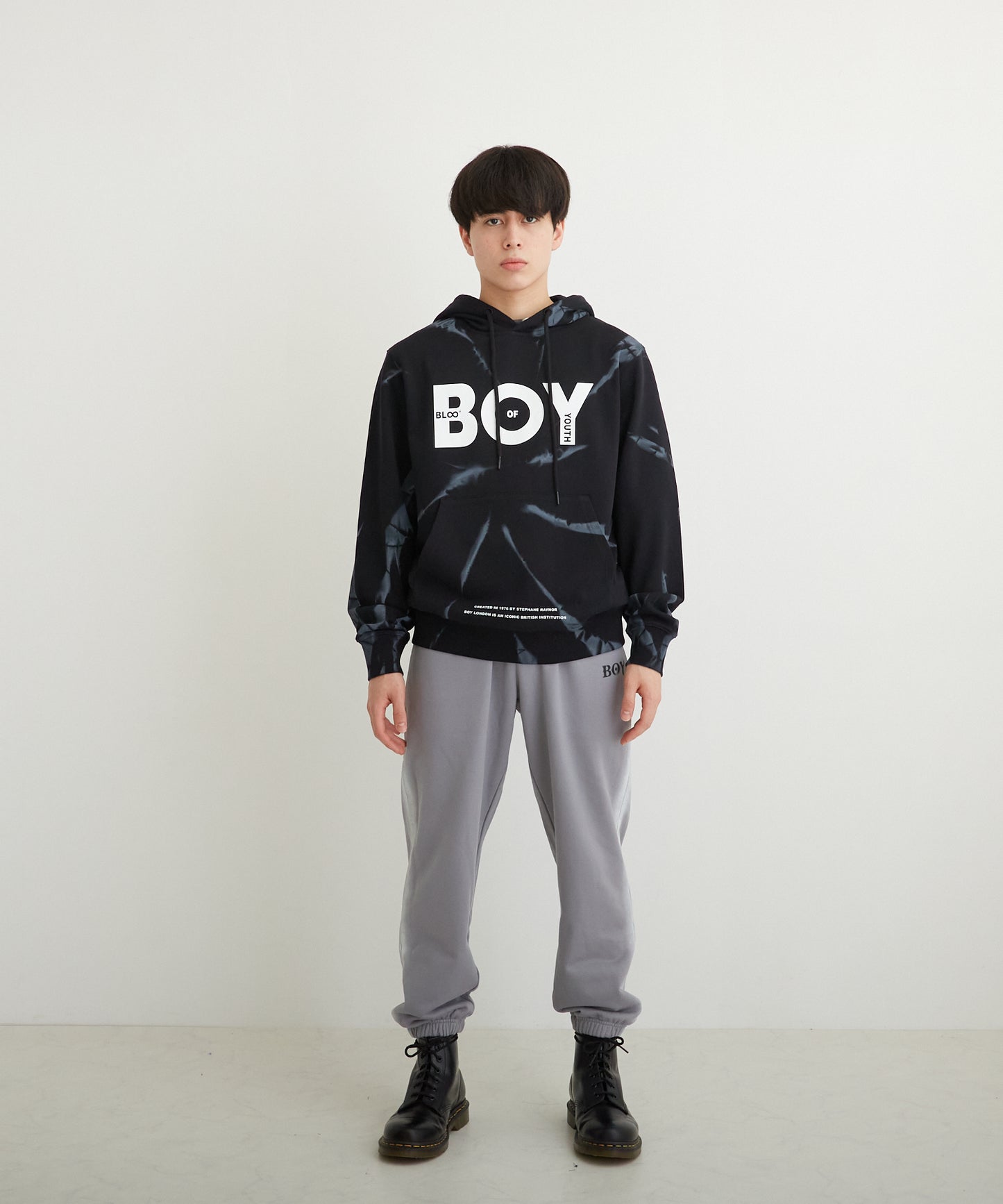 TIE-DYE BOY PARKA BLACK【B223M0470202】