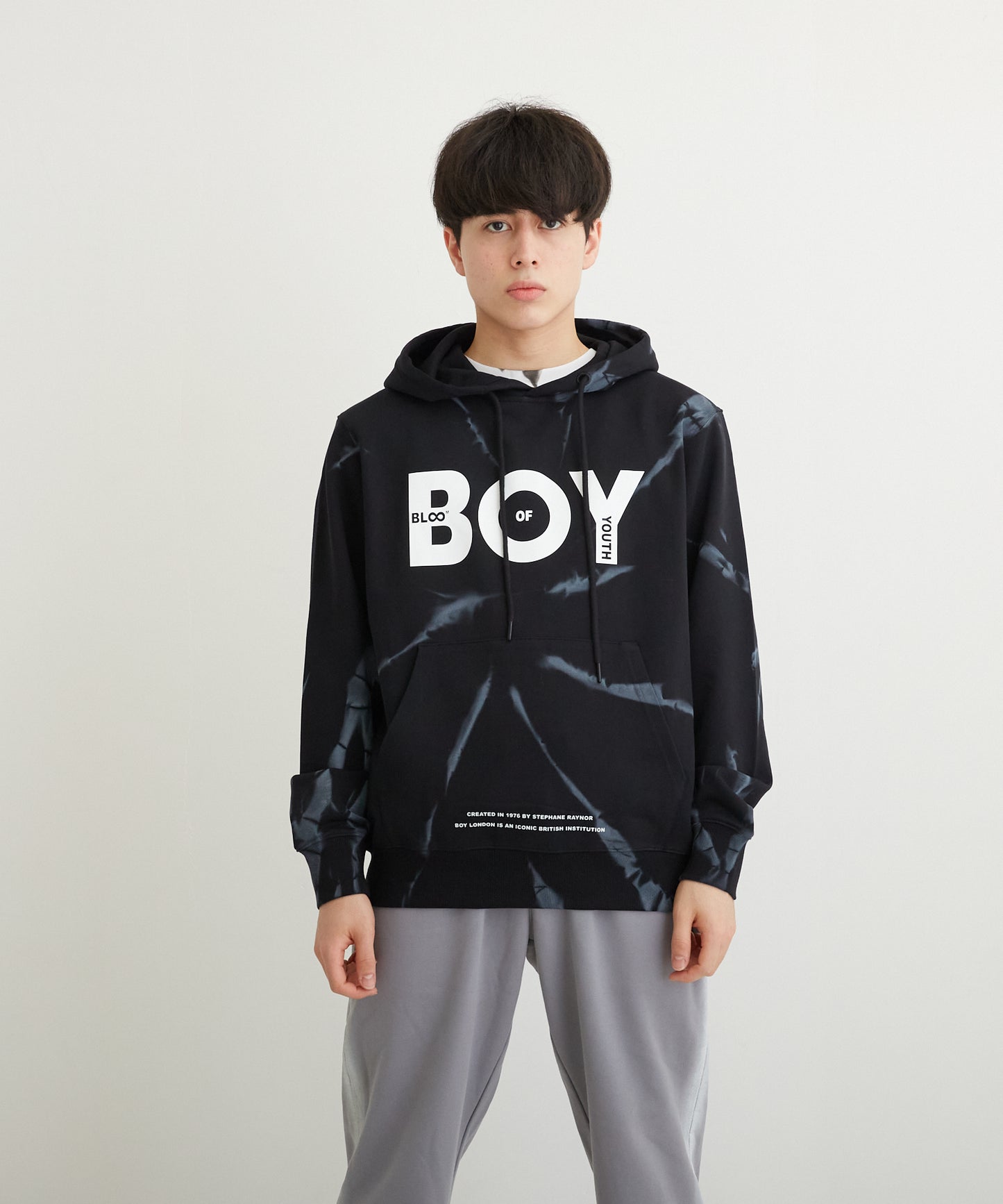 TIE-DYE BOY PARKA BLACK【B223M0470202】