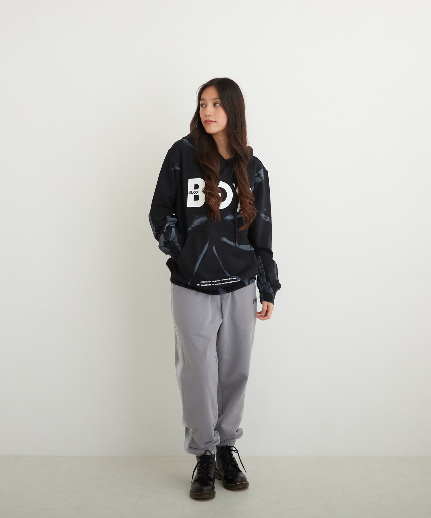 TIE-DYE BOY PARKA BLACK【B223M0470202】